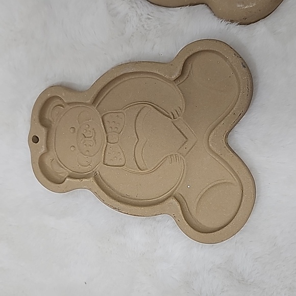 Vintage 1991 The Pampered Chef Clay Teddy Bear Cookie Mold Shortbread - Picture 5 of 6
